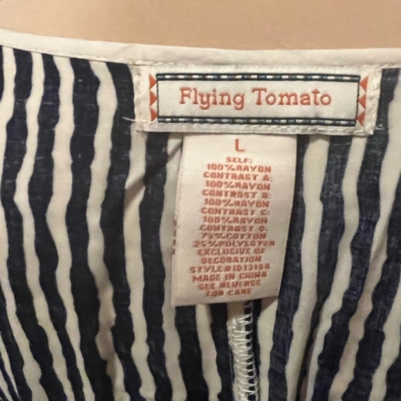 Flying Tomato Mixed Print Slip Dress, size Large - Picture 5 of 5